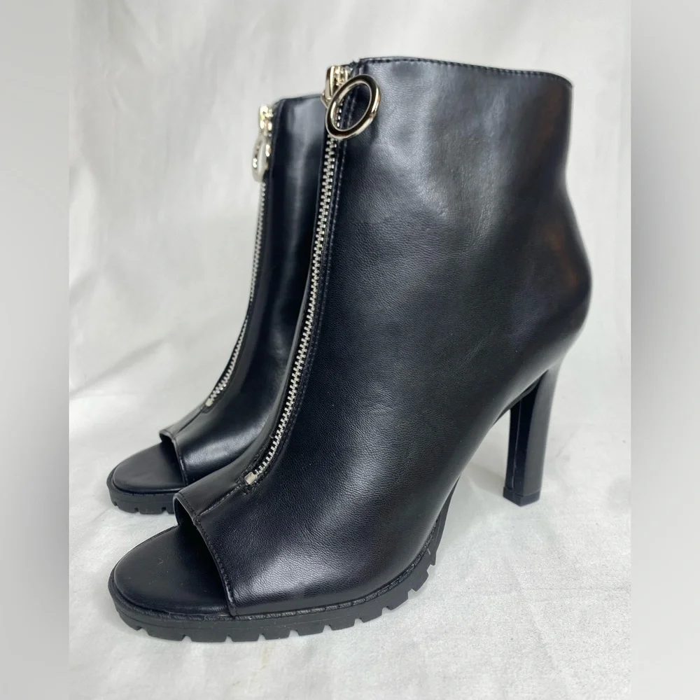 Bar III Dillan P Womens Faux Leather Ankle Booties Black Size 7.5M New - Picture 6 of 13